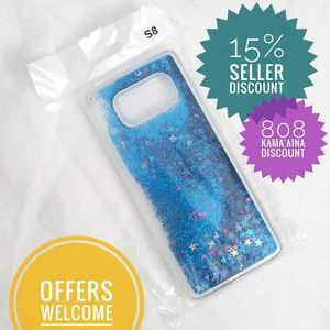 BNWT Liquid glitter holo phone case (Galaxy S8)
